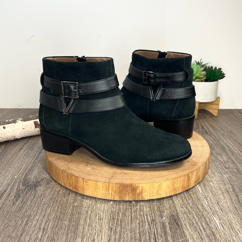 Vionic | Mana Black Suede Weather Resistant Ankle Boots Size 9